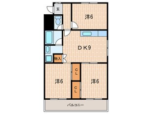 松ケ丘ハイツの物件間取画像